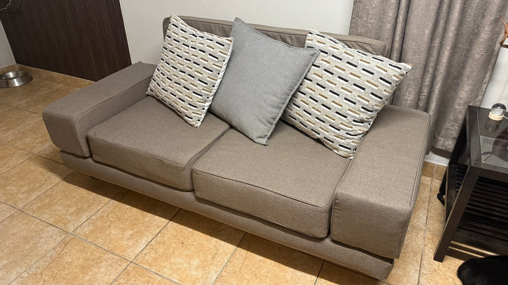 Velorra Ardin 2-Seater sofa in Ardin fabric on a handcrafted solid Red Oak base