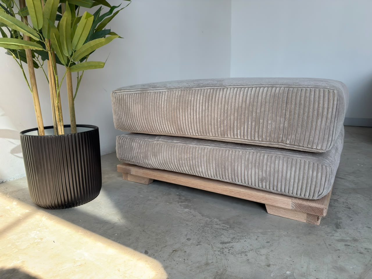 Velorra Luma Ottoman paired with the Velorra modular range