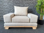 Velorra Ardin 1-Seater sofa in Ardin fabric on a handcrafted solid Red Oak base