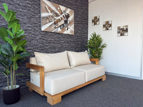 Cavura 2 Seater Patio Sofa, additional view of the deep outdoor cushions